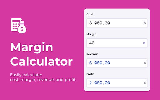 Margin Calculator  from Chrome web store to be run with OffiDocs Chromium online