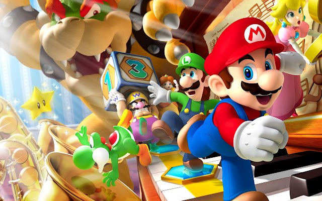 Mario Party Theme  from Chrome web store to be run with OffiDocs Chromium online