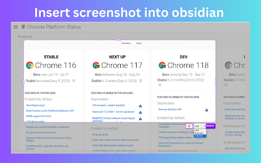 markClipper obsidian web clipper  from Chrome web store to be run with OffiDocs Chromium online