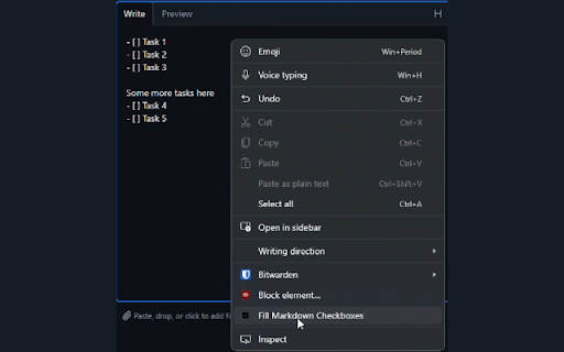 Markdown Checkbox Filler  from Chrome web store to be run with OffiDocs Chromium online