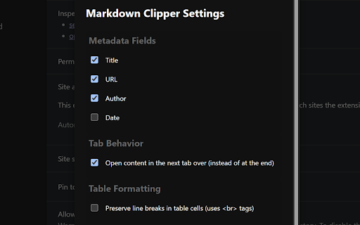 Markdown Clipper  from Chrome web store to be run with OffiDocs Chromium online