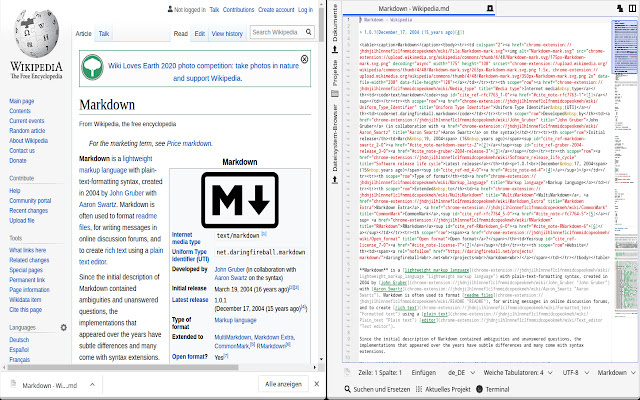 markdown clipper  from Chrome web store to be run with OffiDocs Chromium online