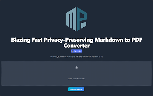 Markdown to PDF  from Chrome web store to be run with OffiDocs Chromium online