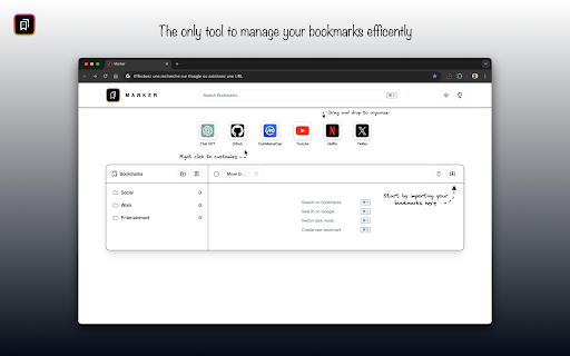Marker  from Chrome web store to be run with OffiDocs Chromium online