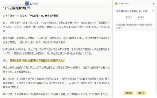 MarkerWise  from Chrome web store to be run with OffiDocs Chromium online