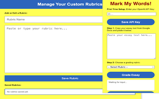 Mark My Words!  from Chrome web store to be run with OffiDocs Chromium online