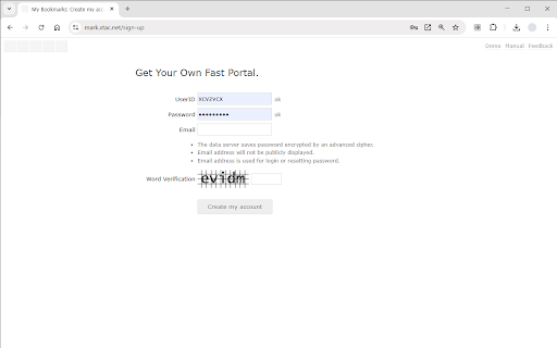 mark.xtac.net bookmarks manager  from Chrome web store to be run with OffiDocs Chromium online