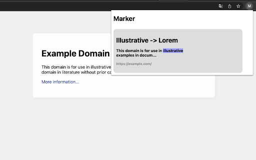 Marky  from Chrome web store to be run with OffiDocs Chromium online