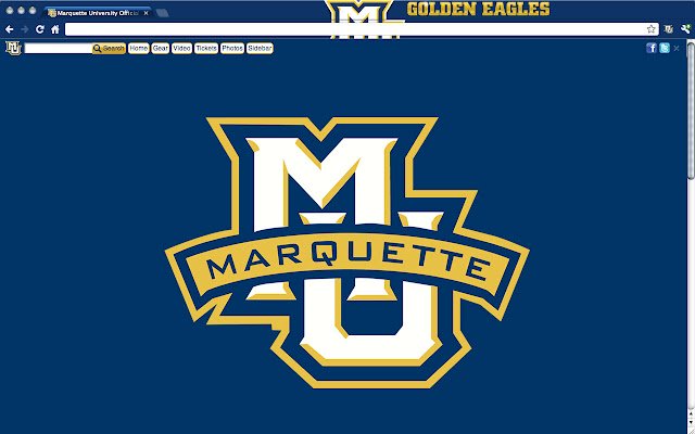 Le thème Marquette University de la boutique en ligne Chrome sera exécuté avec OffiDocs Chromium en ligne