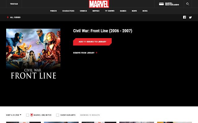 OffiDocs Chromium 온라인에서 실행되는 Chrome 웹 스토어의 Marvel Unlimited Series