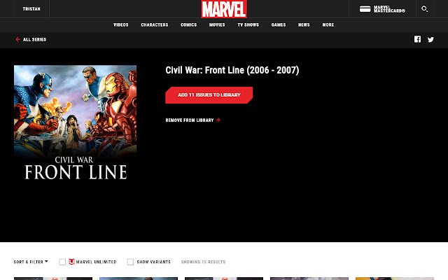 Chrome web mağazasından Marvel Unlimited Series, OffiDocs Chromium ile çevrimiçi olarak çalıştırılacak