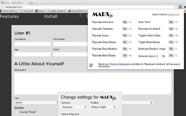 Marx.js  from Chrome web store to be run with OffiDocs Chromium online