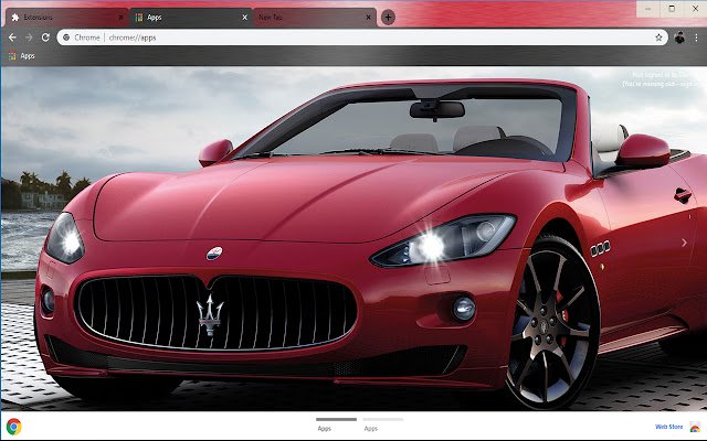 Maserati Red Grancabrio Snelste Super Car uit de Chrome-webwinkel wordt gerund met OffiDocs Chromium online