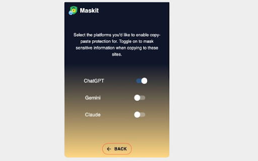 MaskIt Protect Sensitive Data  from Chrome web store to be run with OffiDocs Chromium online