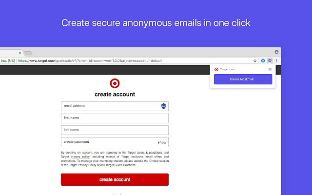 Maskmail van de Chrome-webwinkel om te worden uitgevoerd met OffiDocs Chromium online