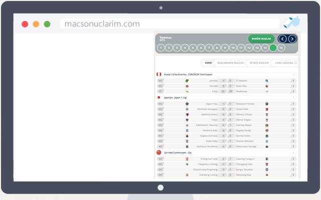 Maç Sonuçları da Chrome Web Store será executado com OffiDocs Chromium online