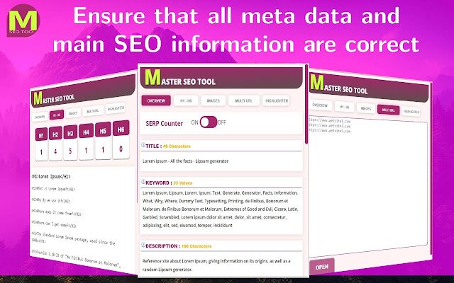 MASTER SEO Tool Free SERP Checker  SEO META  from Chrome web store to be run with OffiDocs Chromium online