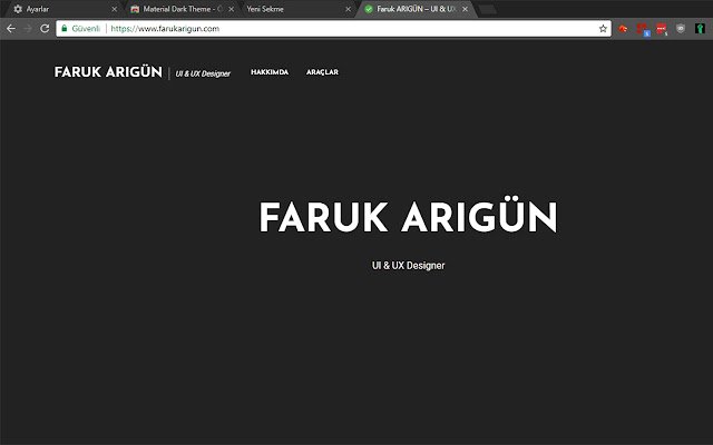 Materiaal Dark Theme uit de Chrome-webwinkel om online met OffiDocs Chromium te draaien