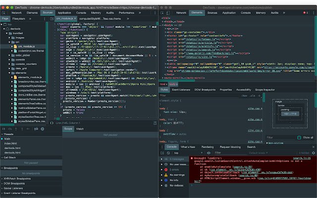 Material DevTools Theme Collection  from Chrome web store to be run with OffiDocs Chromium online