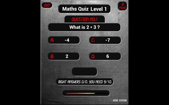 Math / Maths Quiz v2  from Chrome web store to be run with OffiDocs Chromium online