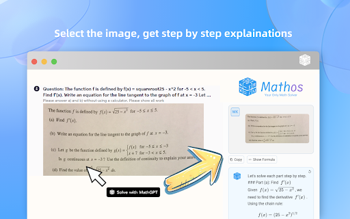 Mathos AI  from Chrome web store to be run with OffiDocs Chromium online