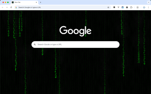 Matrix Rain New Tab  from Chrome web store to be run with OffiDocs Chromium online