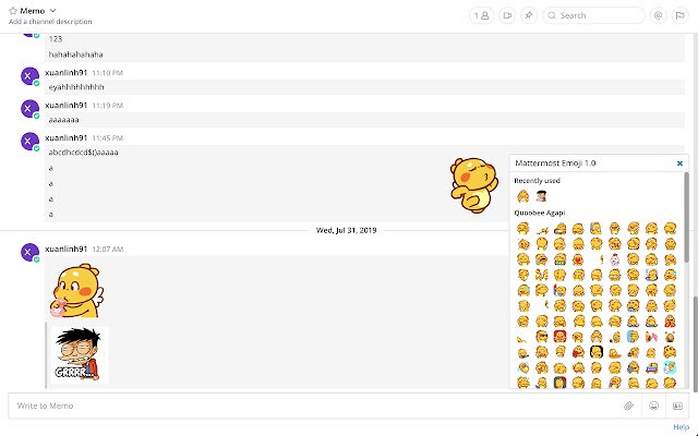 Mattermost Emoji-extensie van de Chrome-webwinkel om te worden uitgevoerd met OffiDocs Chromium online