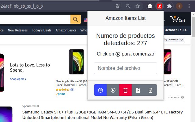 Los elementos de Mauja Amz de Chrome web store se ejecutarán con OffiDocs Chromium en línea