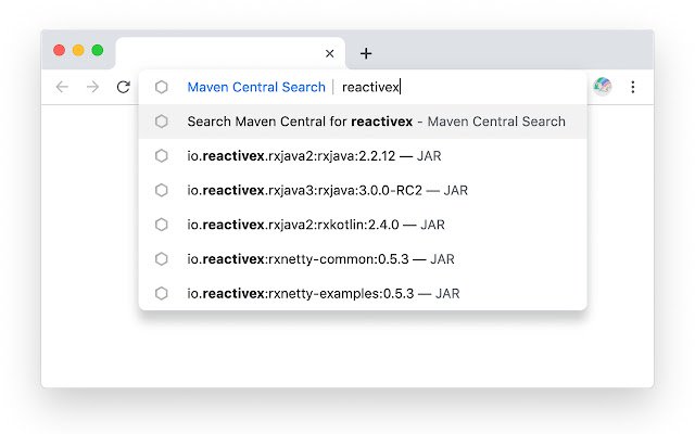 Maven Central Search desde la tienda web de Chrome se ejecutará con OffiDocs Chromium en línea