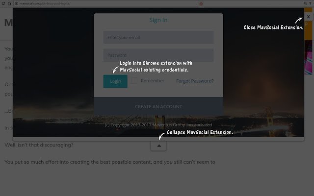 MavSocial  from Chrome web store to be run with OffiDocs Chromium online