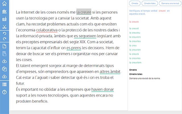 maxiGramar corrector de català da Chrome web store para ser executado com OffiDocs Chromium online