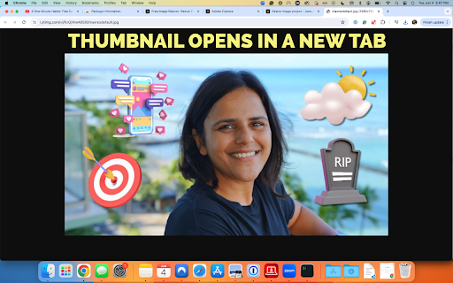 Maximum resolution YouTube thumbnail!  from Chrome web store to be run with OffiDocs Chromium online
