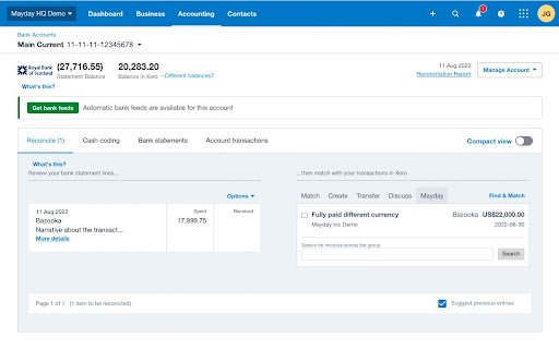 Mayday  from Chrome web store to be run with OffiDocs Chromium online