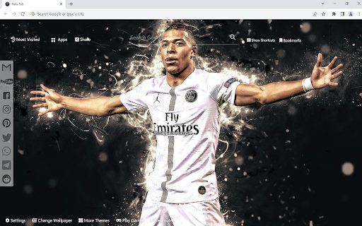 Mbappe Wallpaper New Tab  from Chrome web store to be run with OffiDocs Chromium online