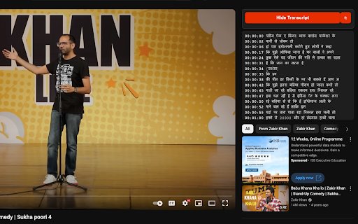 MB YouTube Video Transcriptor  from Chrome web store to be run with OffiDocs Chromium online