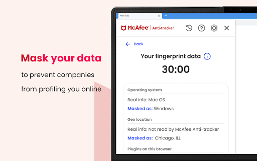 McAfee Anti tracker  from Chrome web store to be run with OffiDocs Chromium online