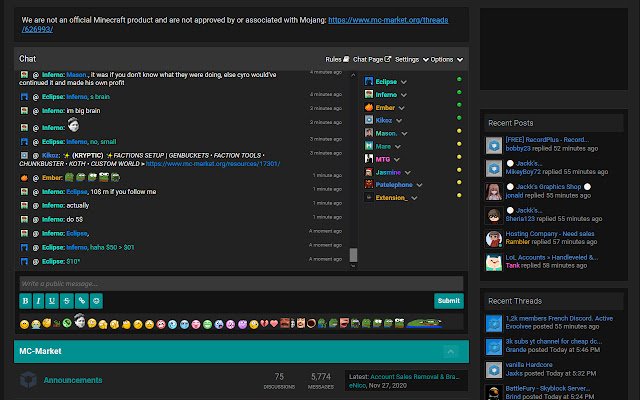 MCM Emotes  from Chrome web store to be run with OffiDocs Chromium online