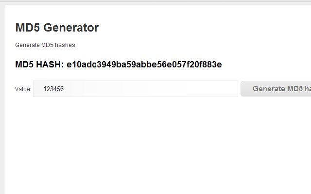 Generator MD5 dari toko web Chrome untuk dijalankan dengan OffiDocs Chromium online