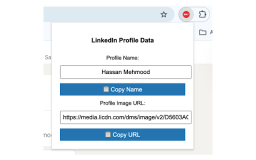 MD LinkedIn Profile Copier  from Chrome web store to be run with OffiDocs Chromium online