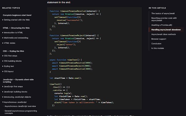 MDN VS Code Theme  from Chrome web store to be run with OffiDocs Chromium online