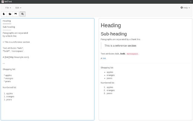 MdText Editor  from Chrome web store to be run with OffiDocs Chromium online
