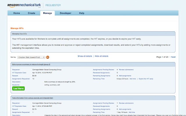 Mechanical Turk Requester On Demand Iframes  from Chrome web store to be run with OffiDocs Chromium online