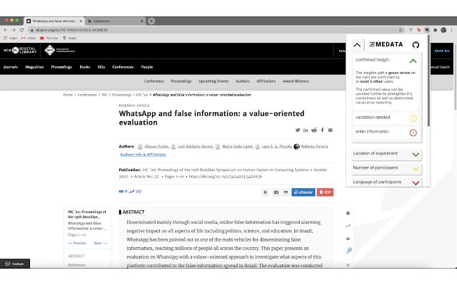 Medata  from Chrome web store to be run with OffiDocs Chromium online