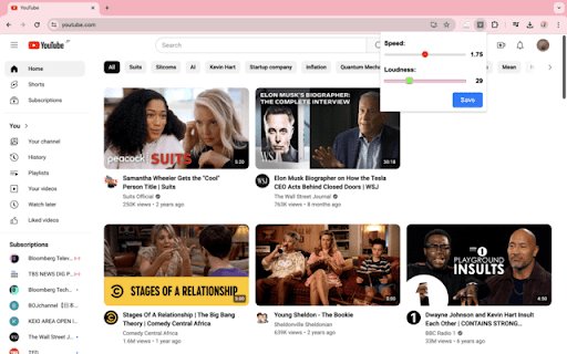 Media Harmony: Volume  Speed Control  from Chrome web store to be run with OffiDocs Chromium online