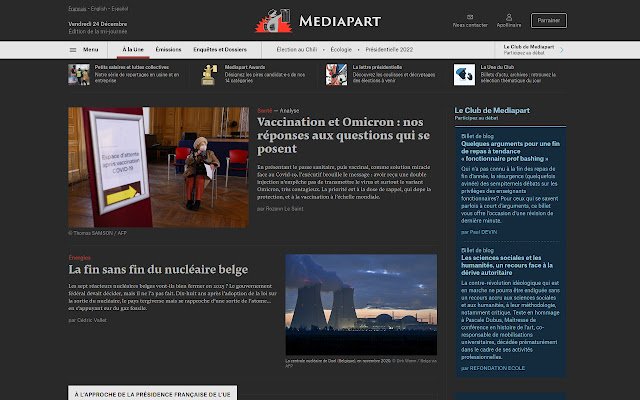Mediapart Mod van de Chrome-webwinkel om te worden uitgevoerd met OffiDocs Chromium online