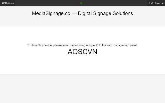MediaSignage.co Chrome player  from Chrome web store to be run with OffiDocs Chromium online