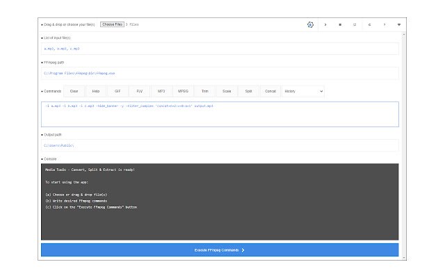 Media Tools Convert, Split  Extract  from Chrome web store to be run with OffiDocs Chromium online
