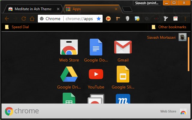 Meditate in Ash Theme  from Chrome web store to be run with OffiDocs Chromium online