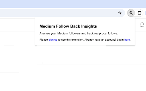 Medium Follow Back Checker from Chrome web store to be run with OffiDocs Chromium online Medium Follow Back Checker from Chrome web store to be run with OffiDocs Chromium online