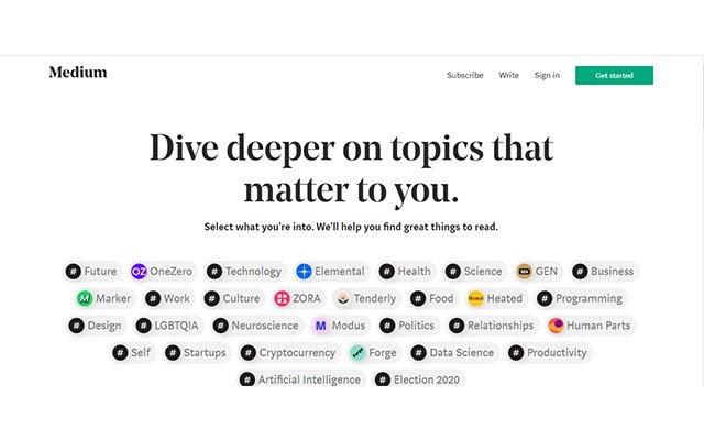 Medium For Free  from Chrome web store to be run with OffiDocs Chromium online